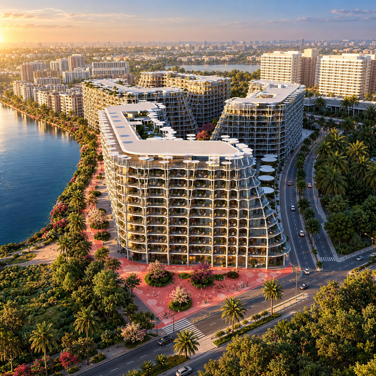 Golden Waterfront Residence at Sunset Sakura Garden By HRE